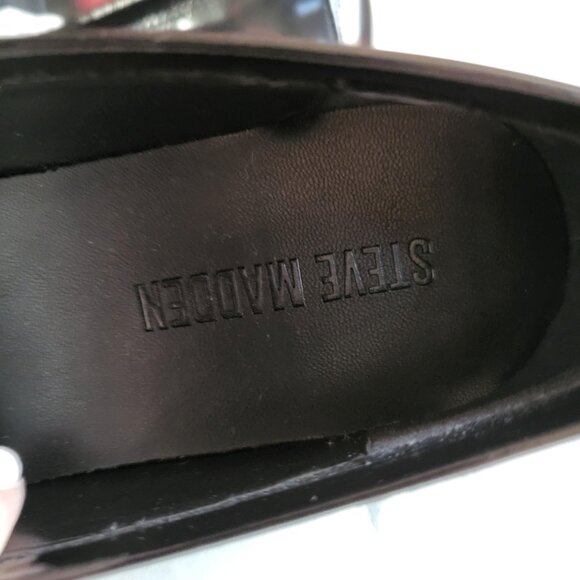 NWOT BLACK STEVE MADDEN LANGSTEN LOAFERS SZ 8.5 - Picture 7 of 8